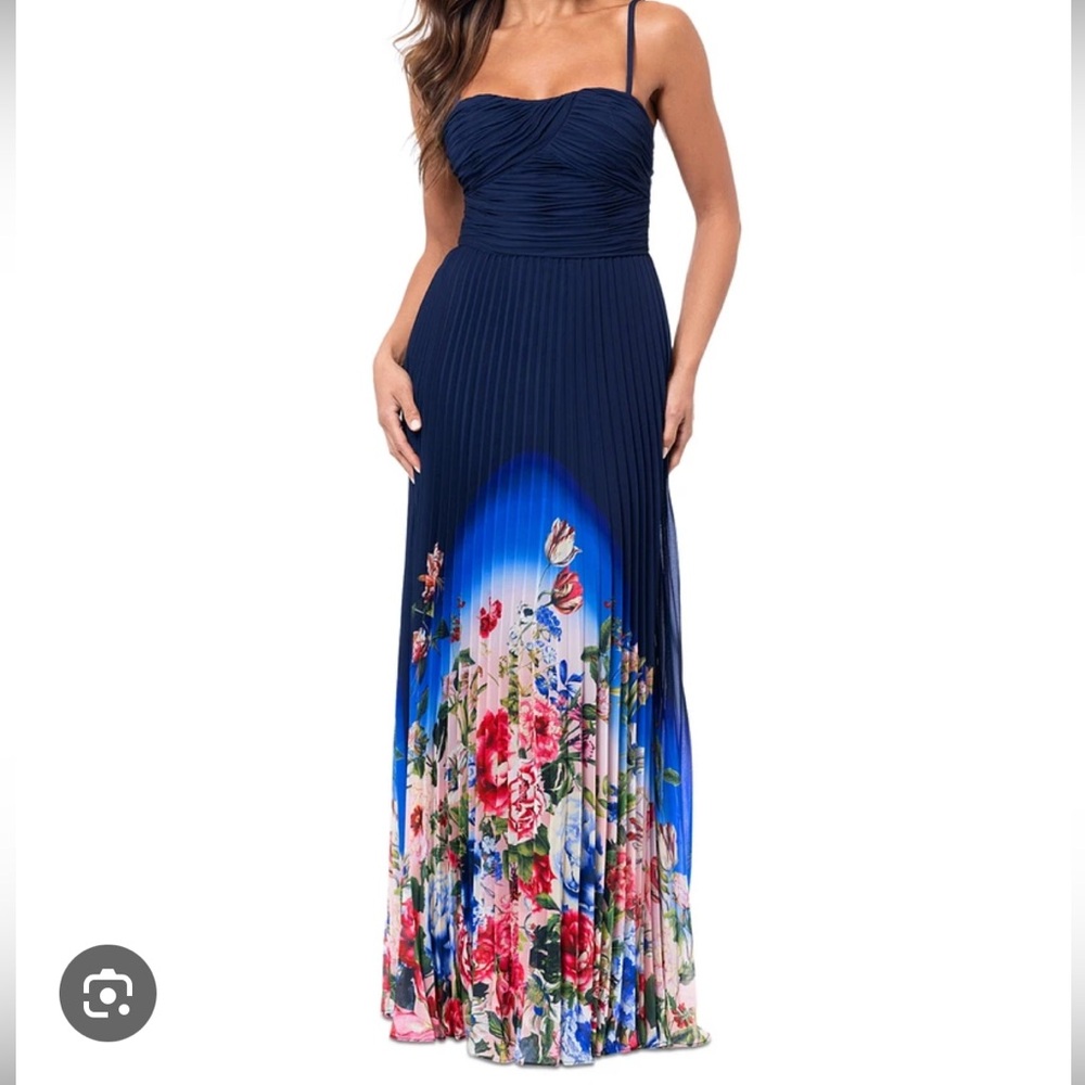 Xscape Floral Ombré Gown